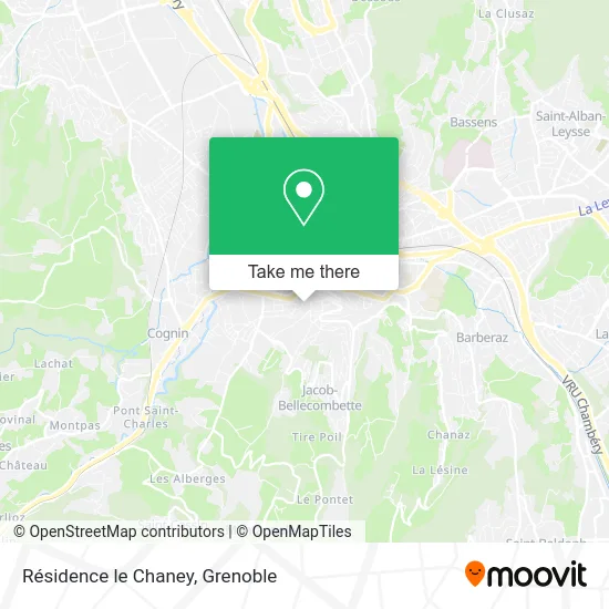 Résidence le Chaney map