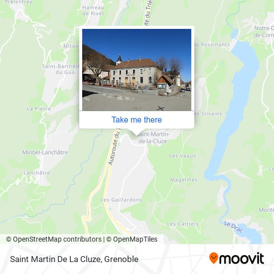 Saint Martin De La Cluze map