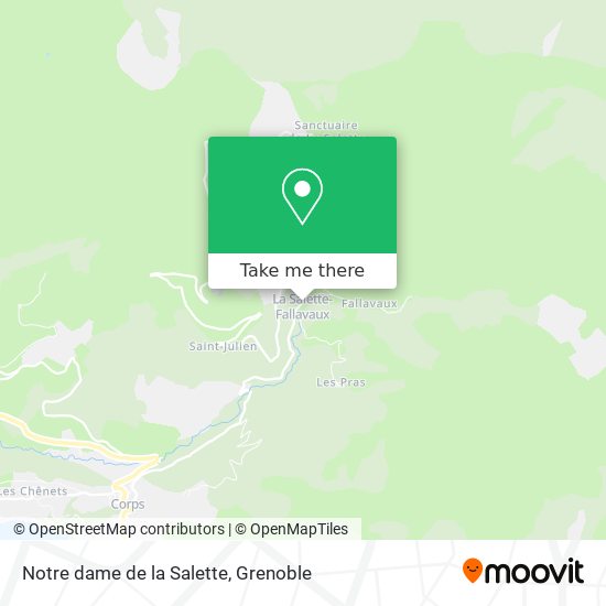 Mapa Notre dame de la Salette