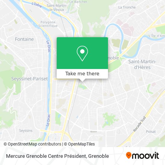 Mercure Grenoble Centre Président map
