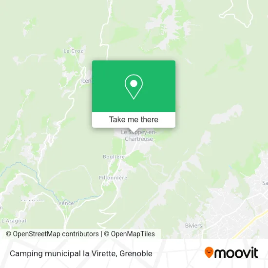 Camping municipal la Virette map
