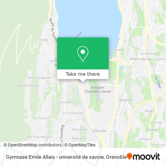 Gymnase Emile Allais - université de savoie map