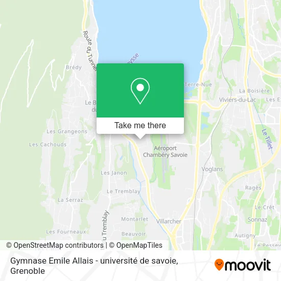 Gymnase Emile Allais - université de savoie map