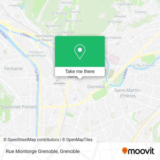 Rue Montorge Grenoble map