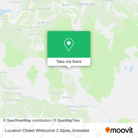 Location Chalet Whitcomb 2 Alpes map