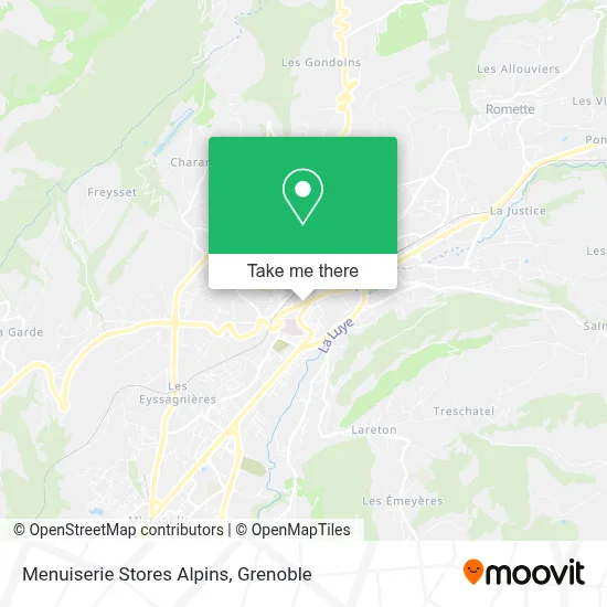 Menuiserie Stores Alpins map