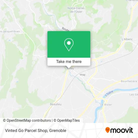 Vinted Go Parcel Shop map