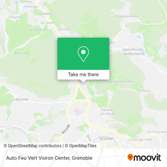 Auto Feu Vert Voiron Center map