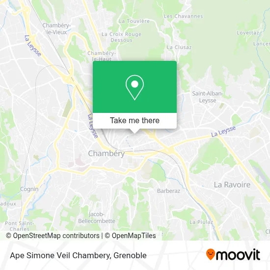 Ape Simone Veil Chambery map