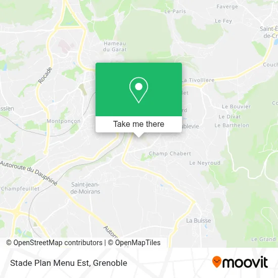 Stade Plan Menu Est map