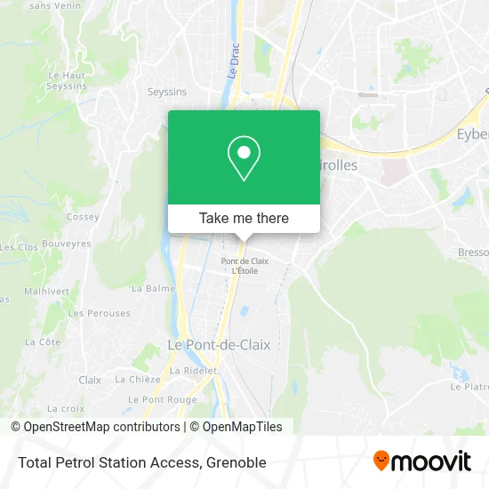 Total Petrol Station Access map