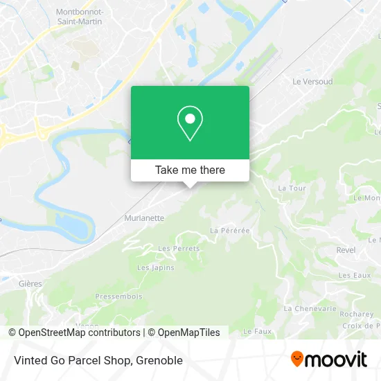 Vinted Go Parcel Shop map