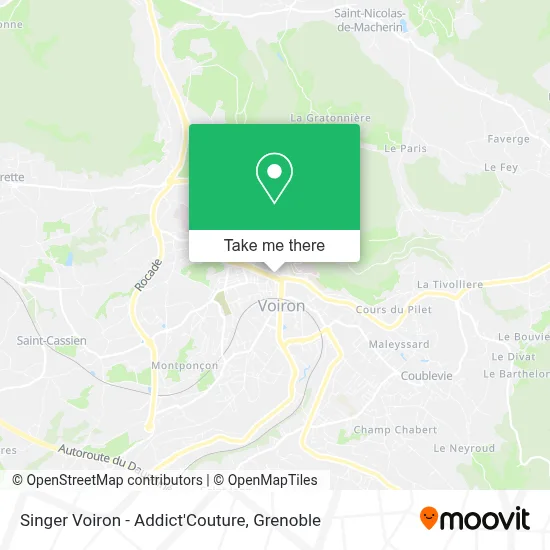 Singer Voiron - Addict'Couture map