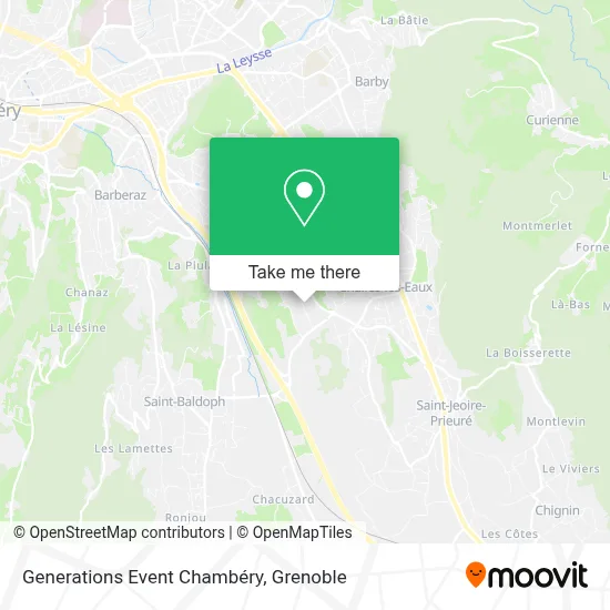 Generations Event Chambéry map