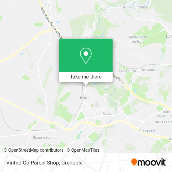 Vinted Go Parcel Shop map