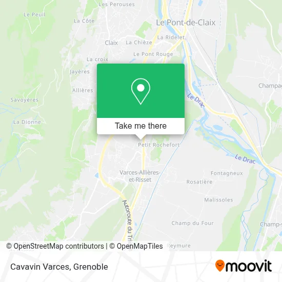 Cavavin Varces map