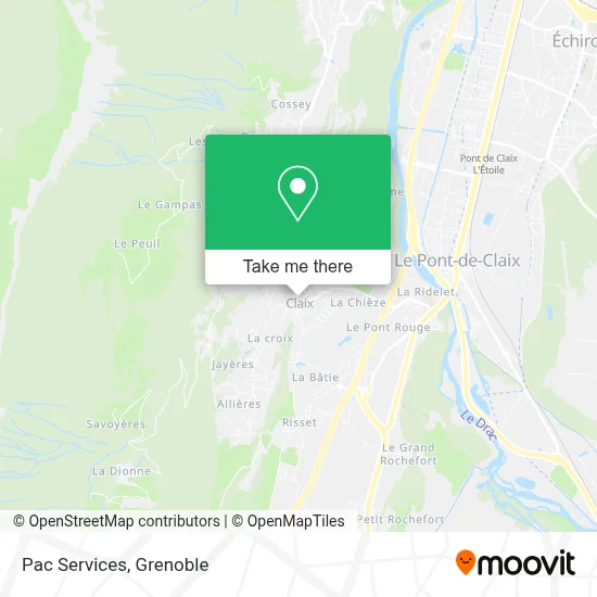 Pac Services map