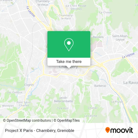 Project X Paris - Chambéry map