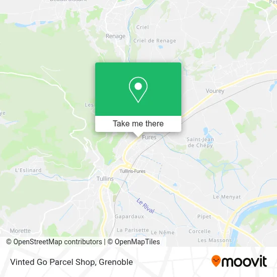 Vinted Go Parcel Shop map