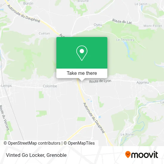 Vinted Go Locker map
