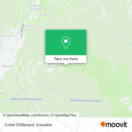Collet D'Allevard map