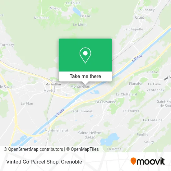 Vinted Go Parcel Shop map