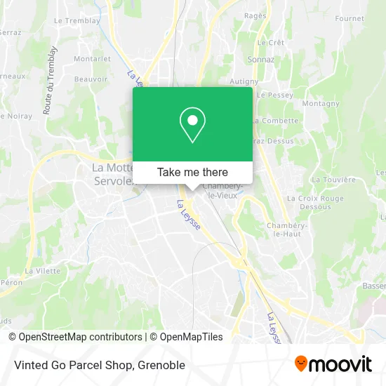 Vinted Go Parcel Shop map