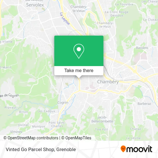 Vinted Go Parcel Shop map