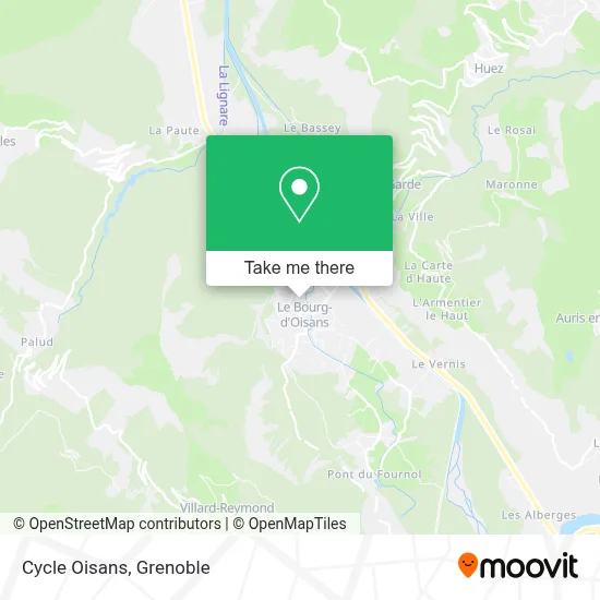Cycle Oisans map