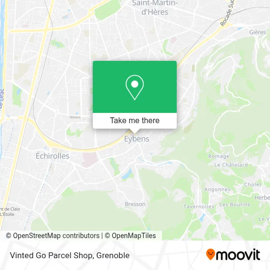 Vinted Go Parcel Shop map