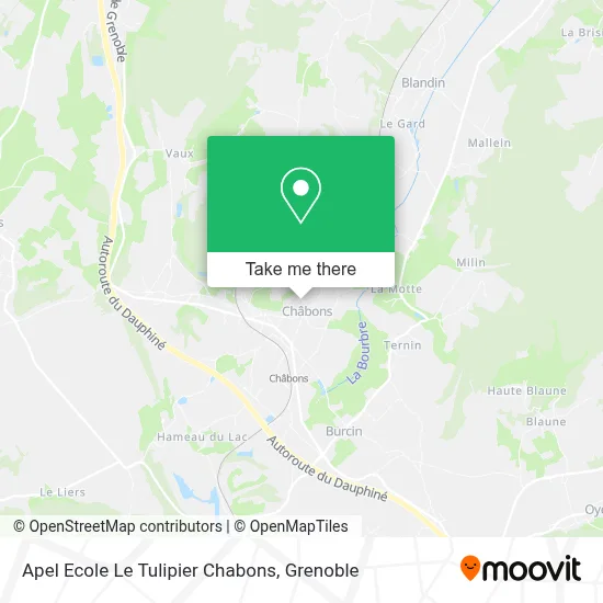 Apel Ecole Le Tulipier Chabons map