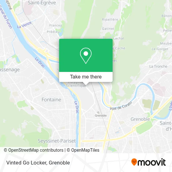 Vinted Go Locker map