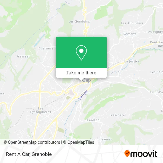 Rent A Car map