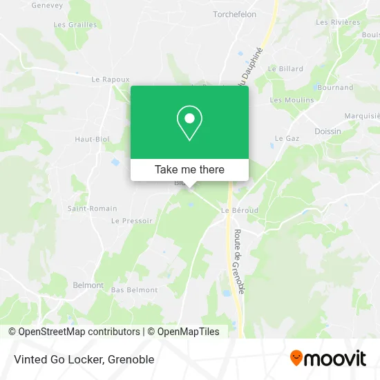 Vinted Go Locker map