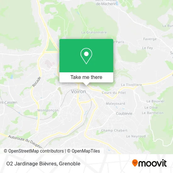 O2 Jardinage Bièvres map