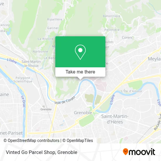 Vinted Go Parcel Shop map