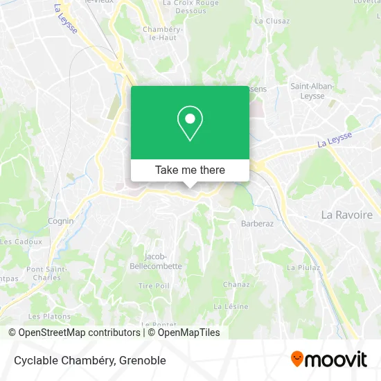 Cyclable Chambéry map