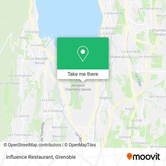Influence Restaurant map