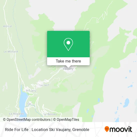 Ride For Life : Location Ski Vaujany map