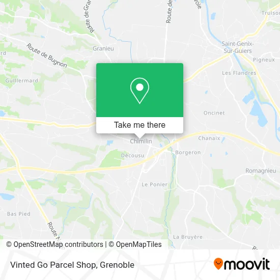 Vinted Go Parcel Shop map
