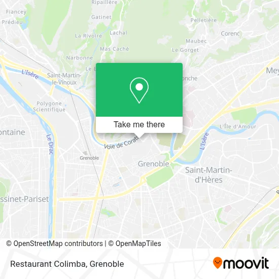 Restaurant Colimba map