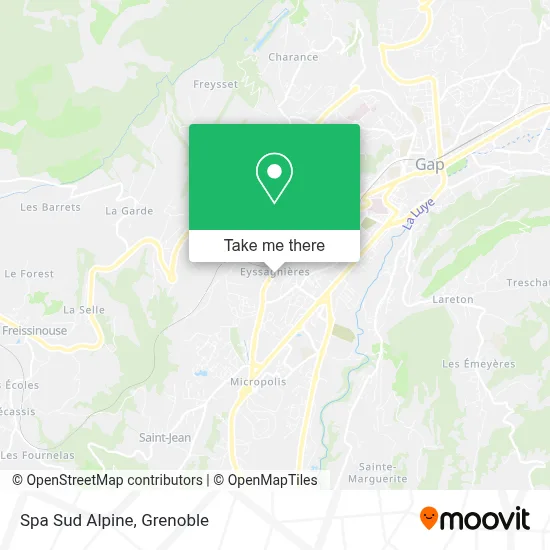 Spa Sud Alpine map