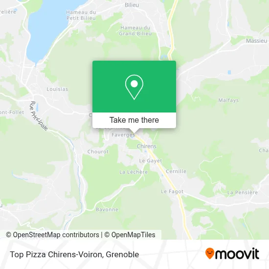 Top Pizza Chirens-Voiron map