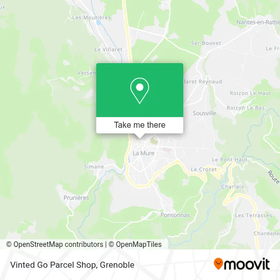 Vinted Go Parcel Shop map