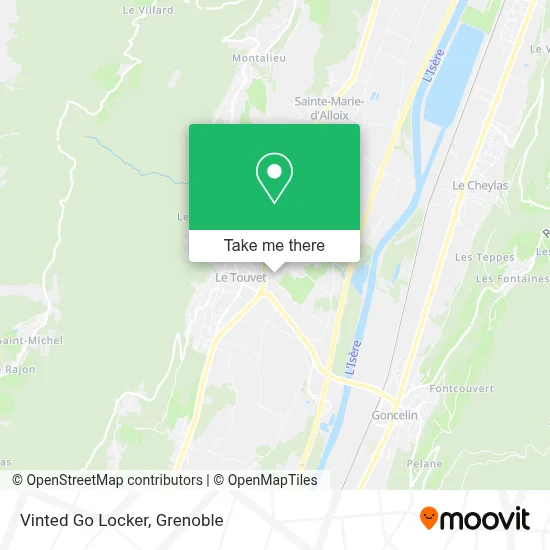 Vinted Go Locker map