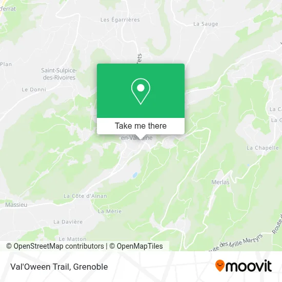 Val'Oween Trail map