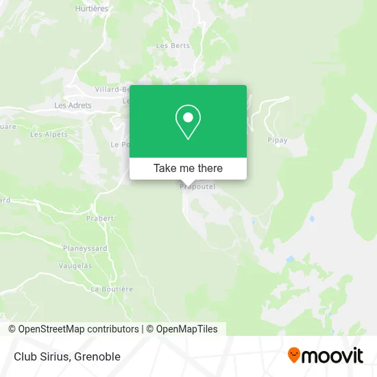 Club Sirius map