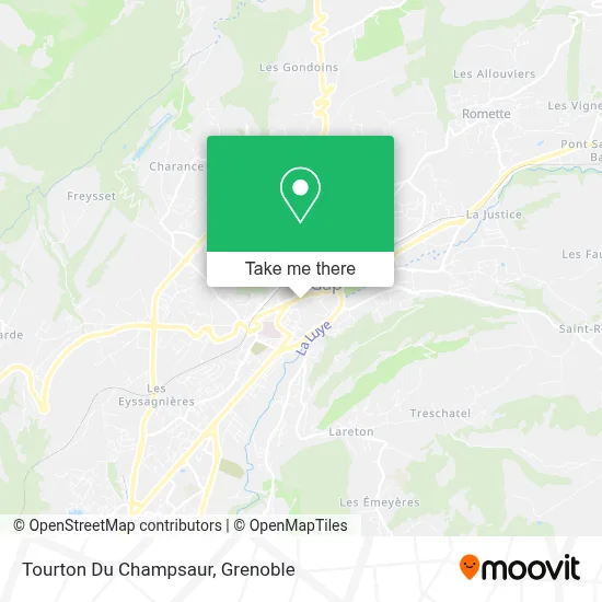 Tourton Du Champsaur map