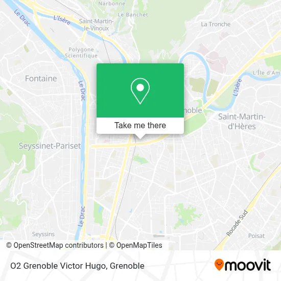 O2 Grenoble Victor Hugo map