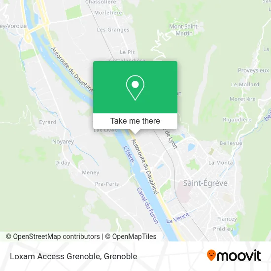Loxam Access Grenoble map